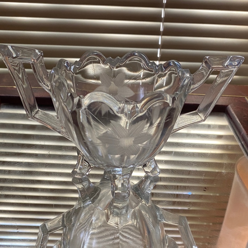Elegant Clear Glass Sugar Bowl